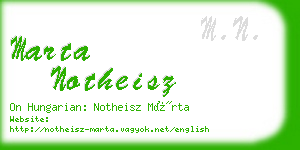 marta notheisz business card